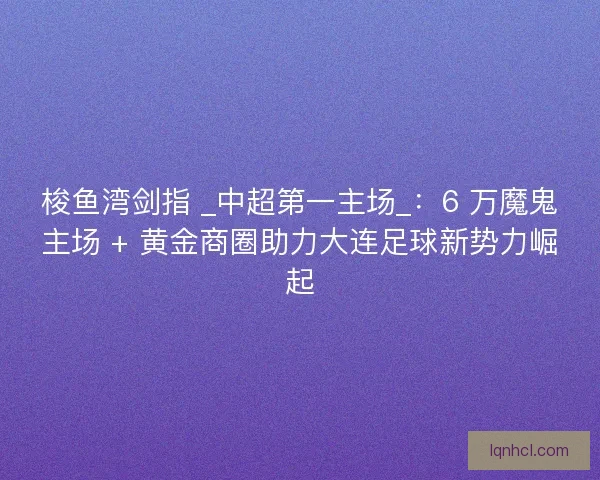 梭鱼湾剑指 _中超第一主场_：6 万魔鬼主场 + 黄金商圈助力大连足球新势力崛起